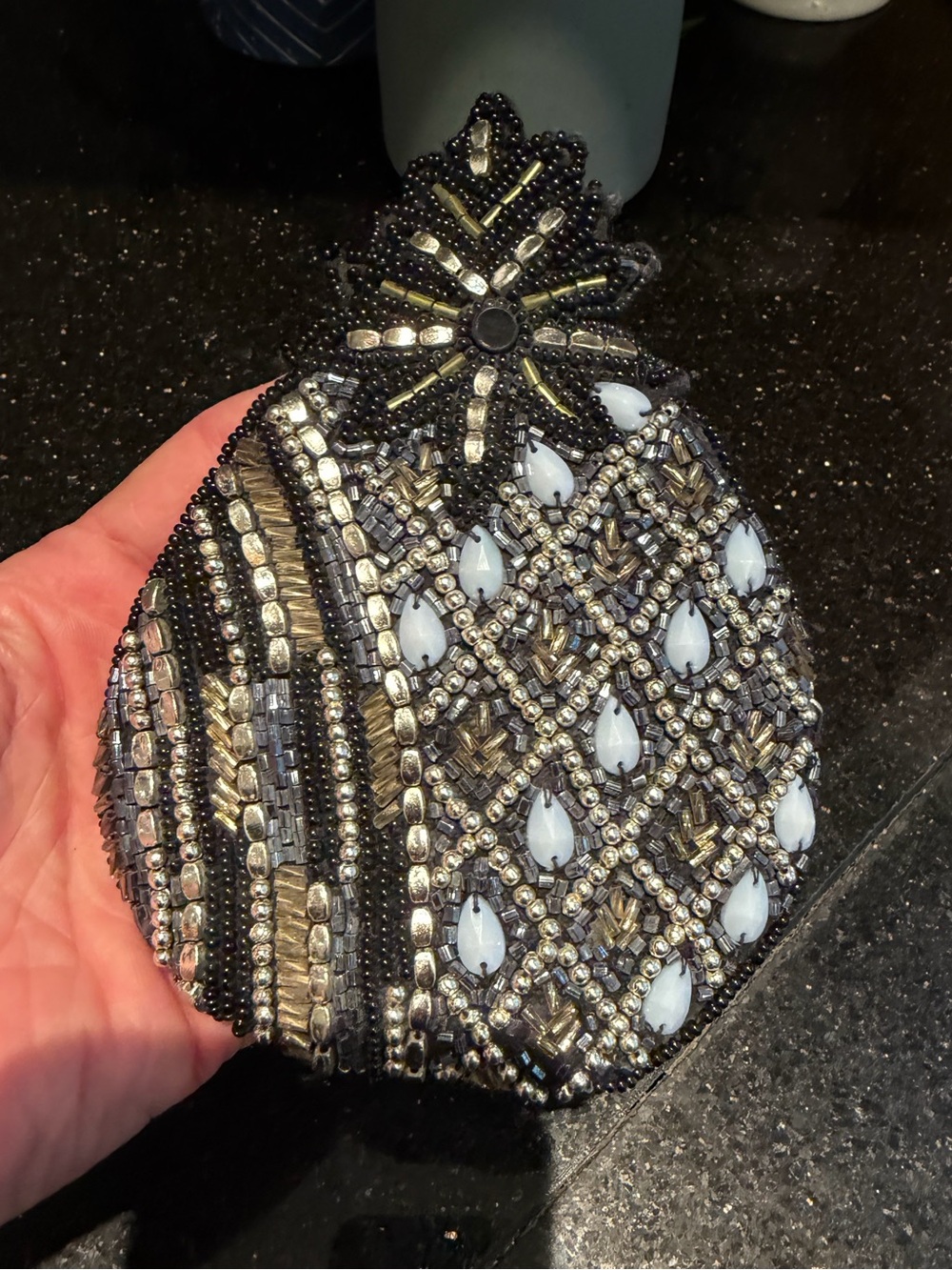 Mini Jeweled Zipper Pineapple Coin Purse